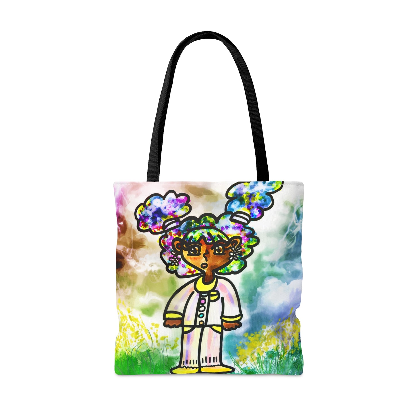 Cartoon PJ storm girl art Tote Bag