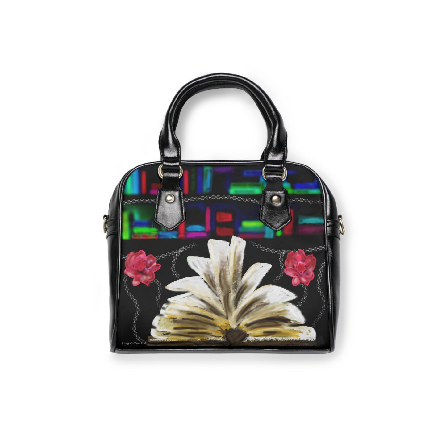 whimsical library Shoulder Handbag