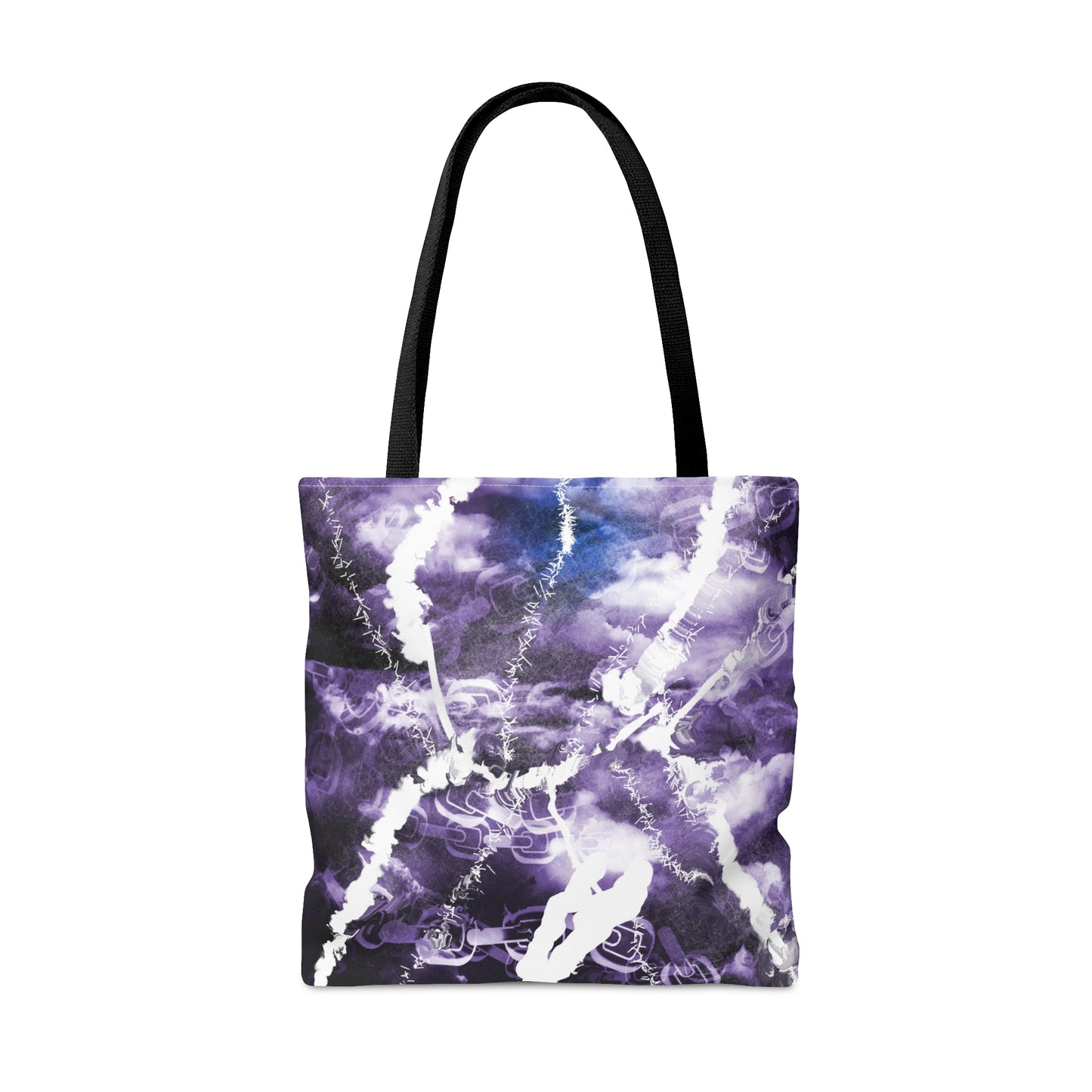 monochromatic storm abstract art Tote Bag