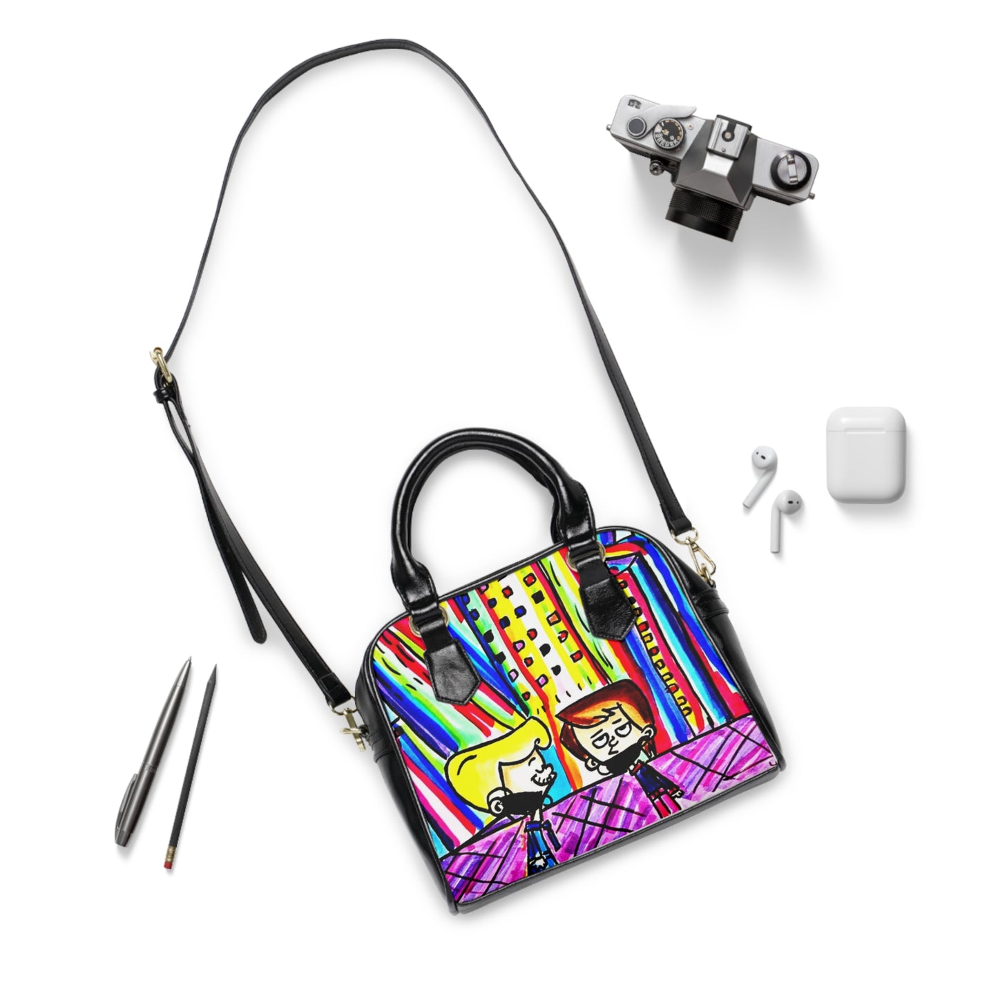 Colourful happiness Shoulder Handbag