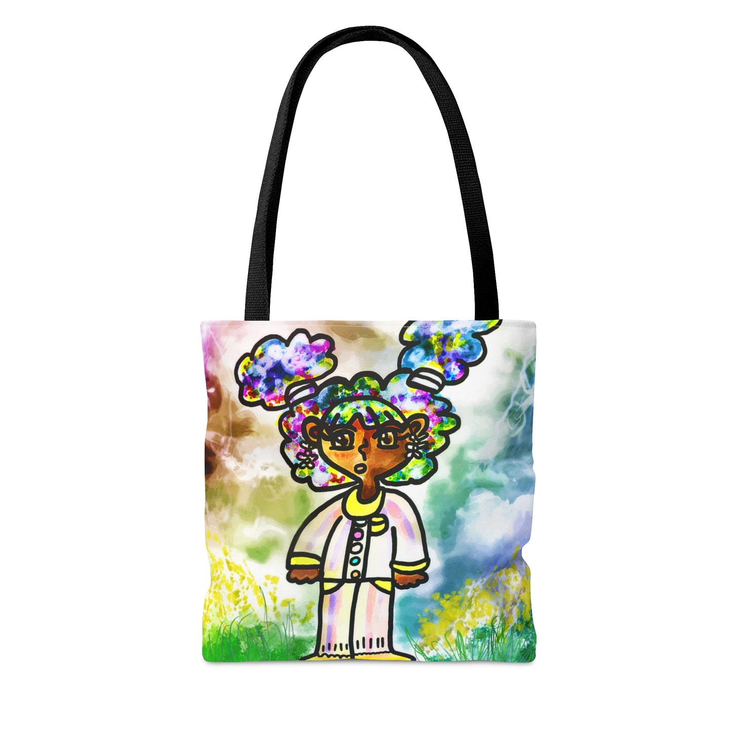 Cartoon PJ storm girl art Tote Bag