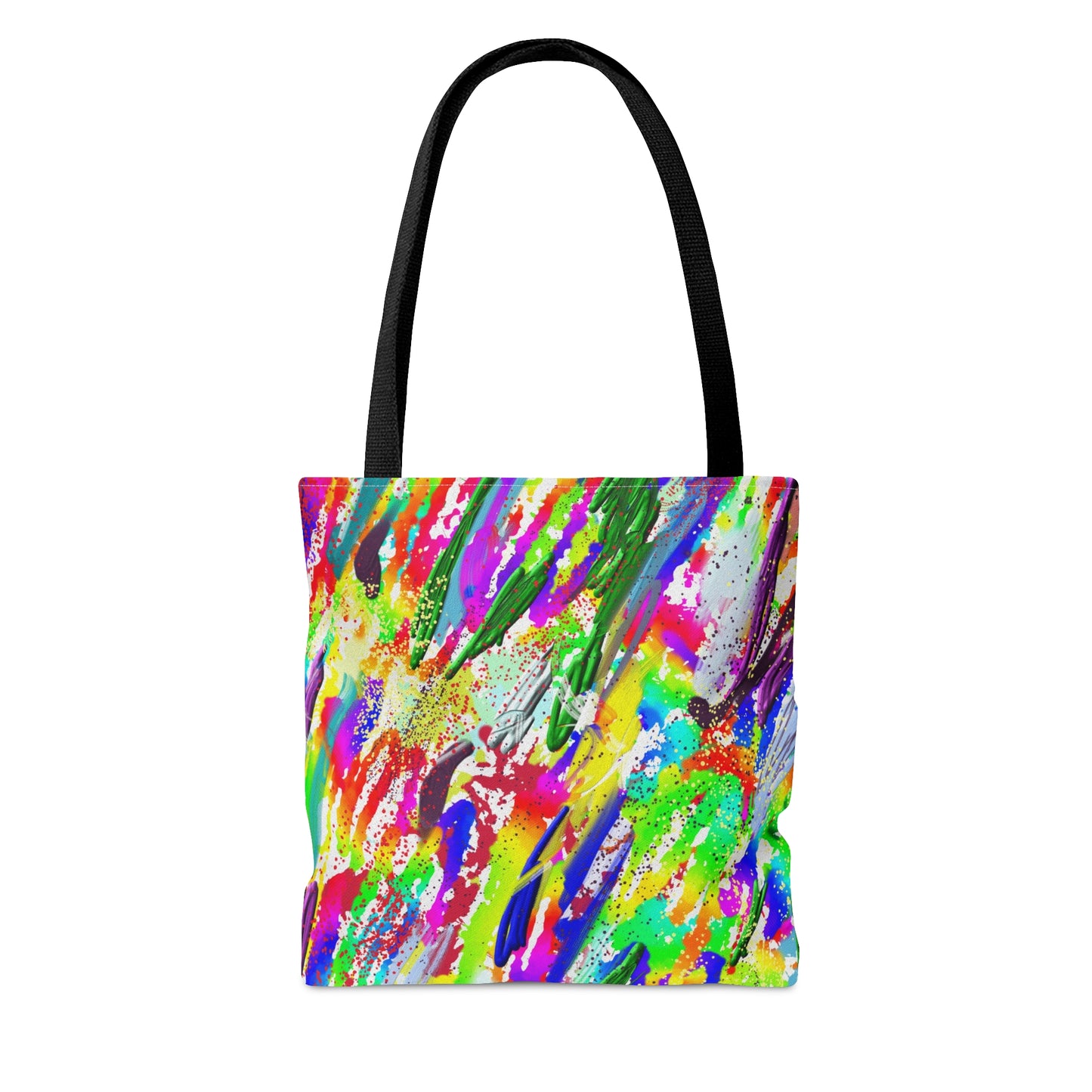 Rainbow Pride abstract art tote bag