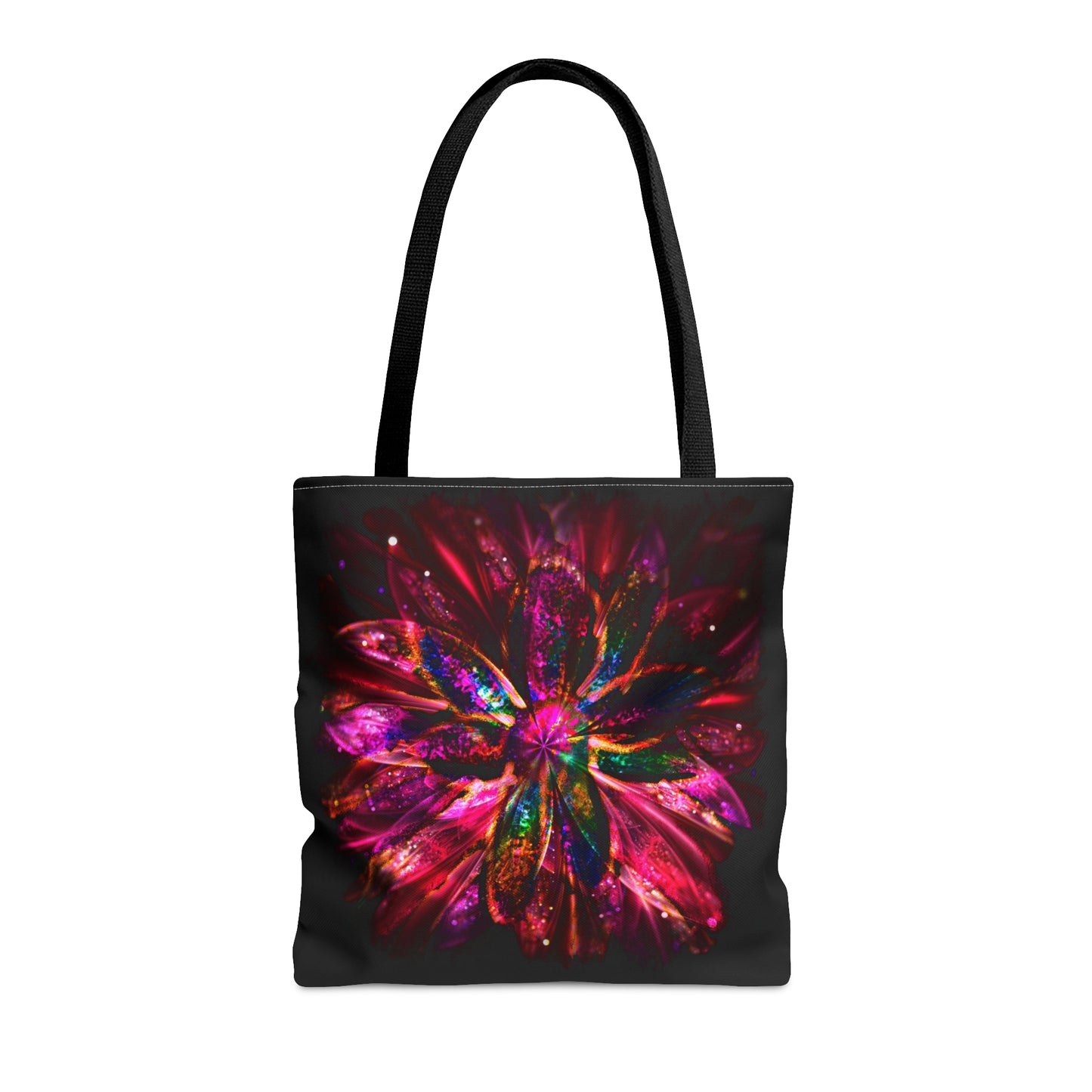 Whimsical neon pink flower art Tote Bag