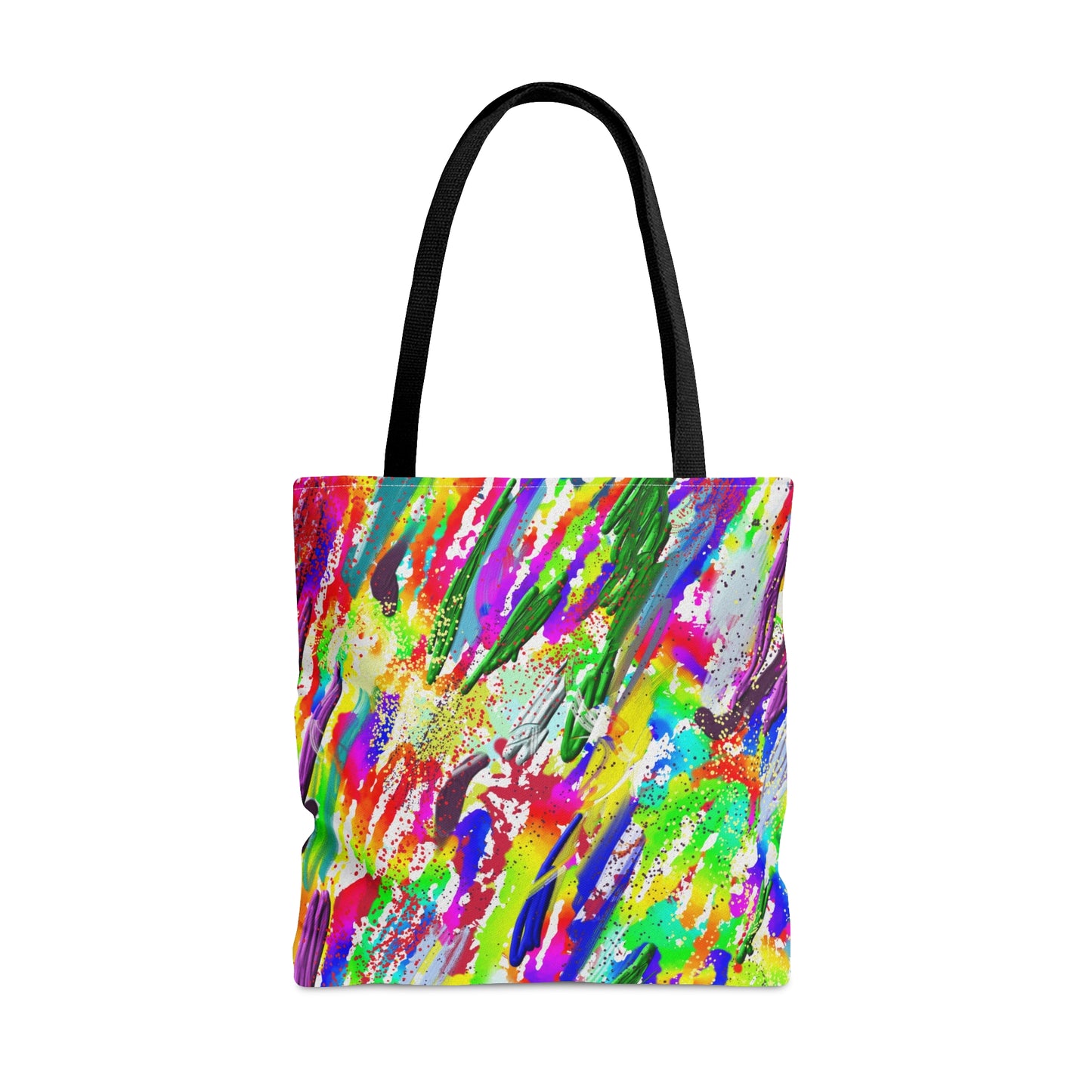 Rainbow Pride abstract art tote bag