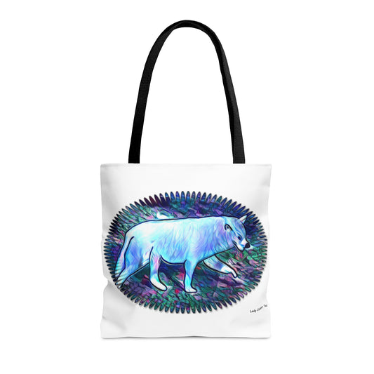 Artic wolf art tote bag