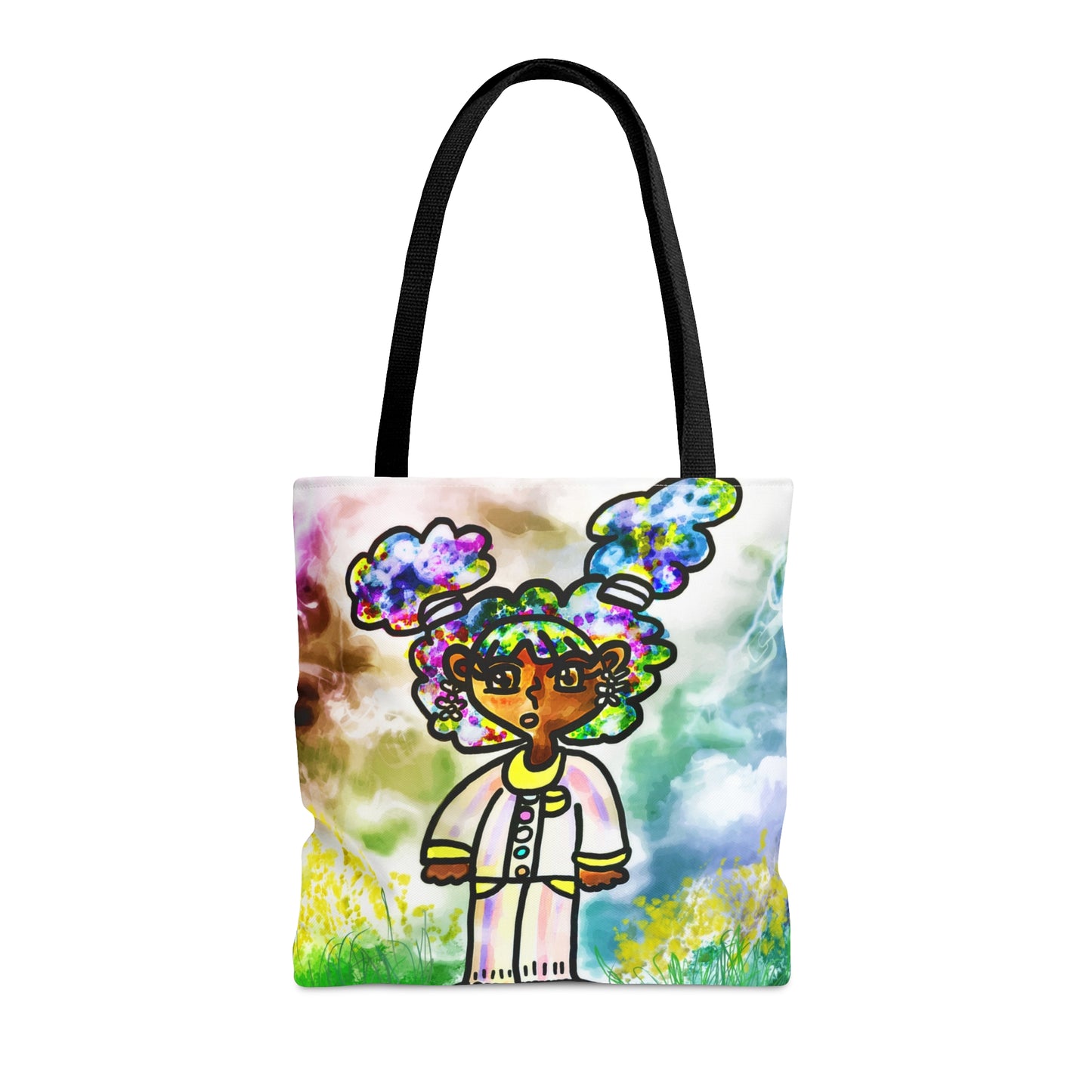 Cartoon PJ storm girl art Tote Bag