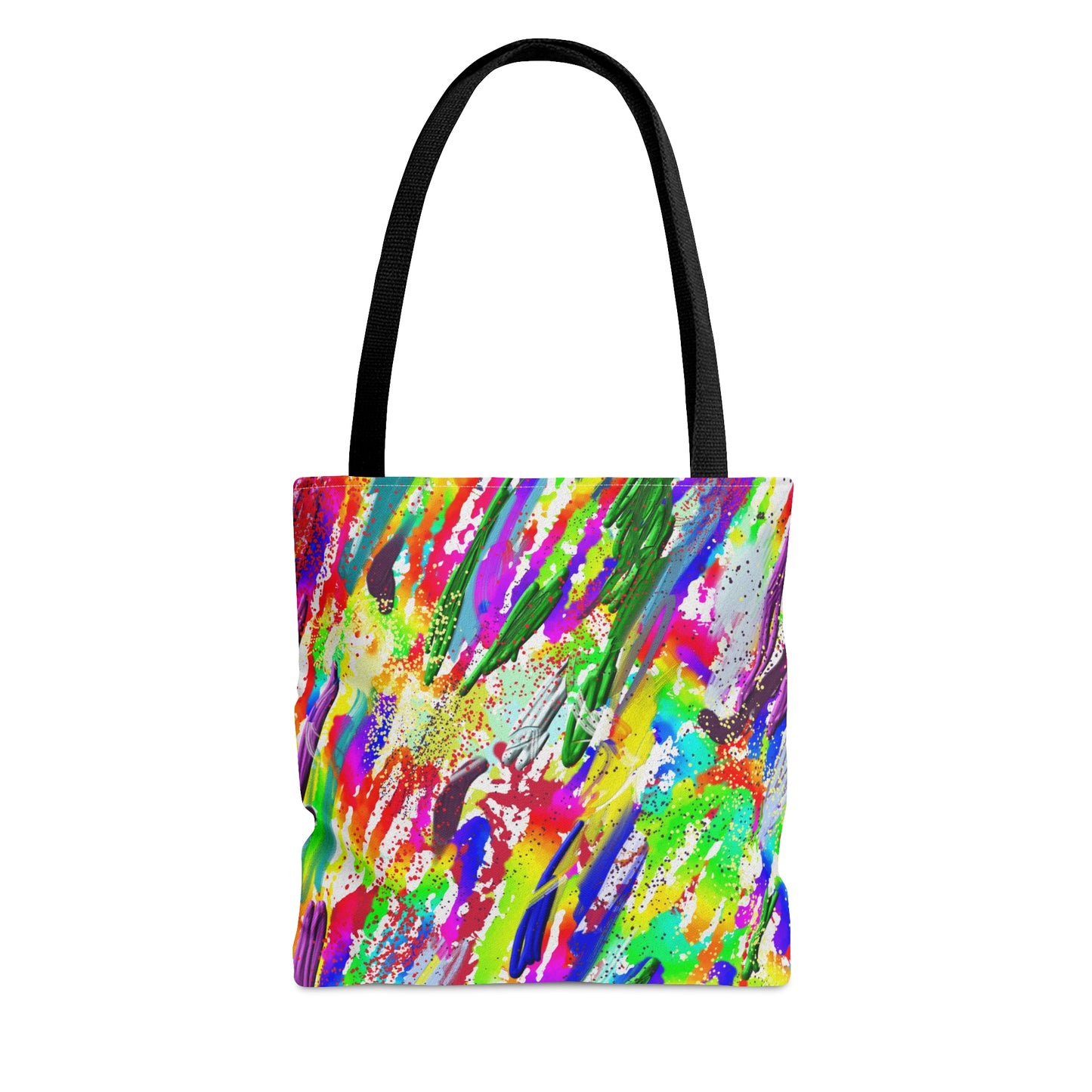 Rainbow Pride abstract art tote bag