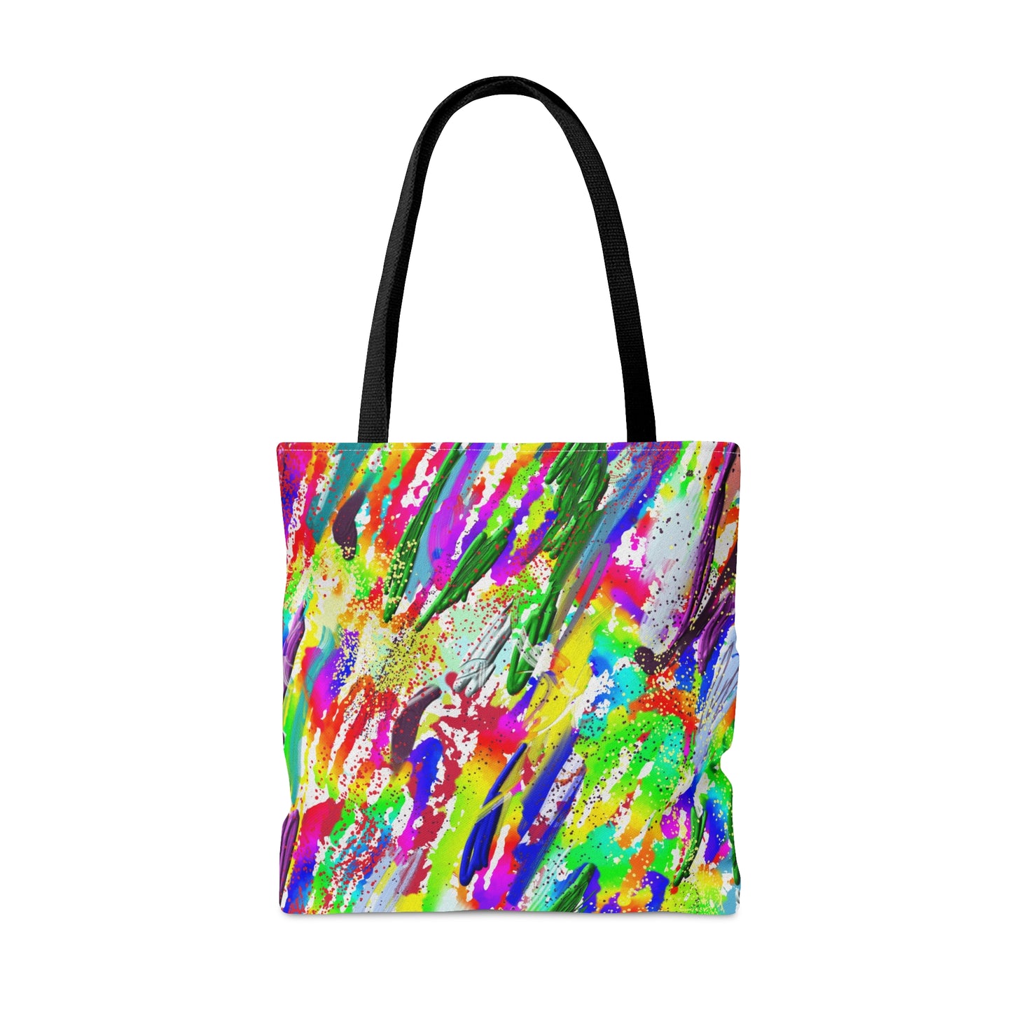 Rainbow Pride abstract art tote bag