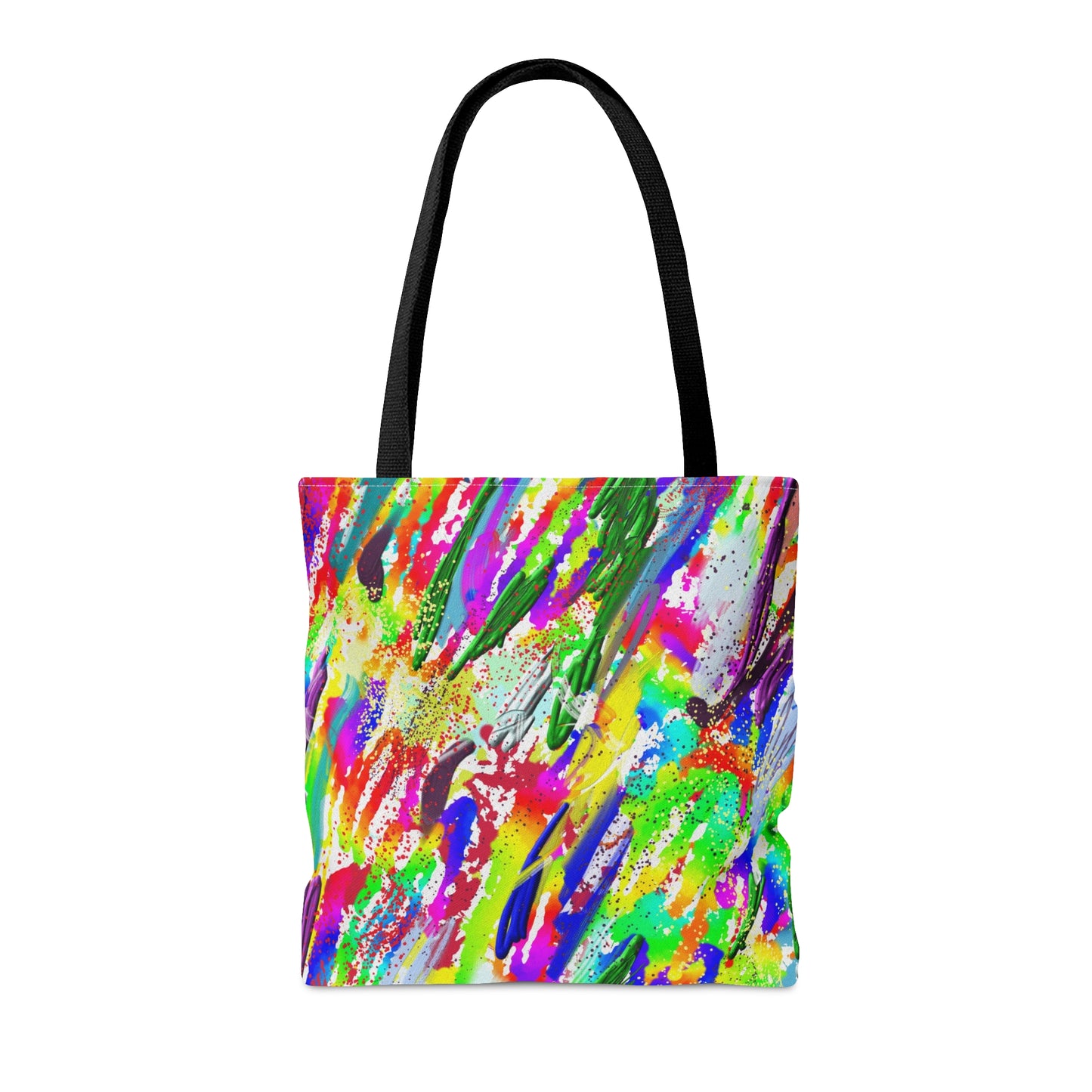 Rainbow Pride abstract art tote bag