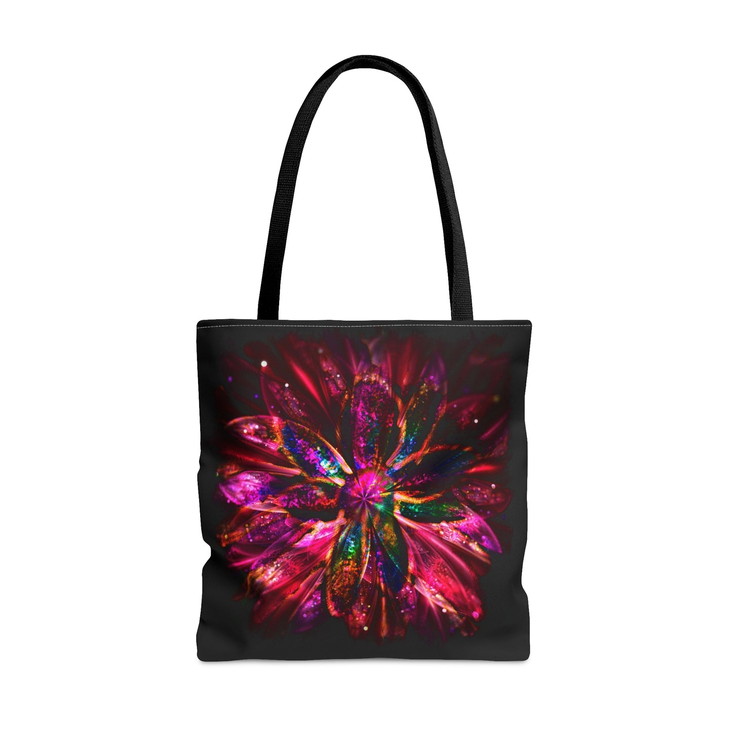 Whimsical neon pink flower art Tote Bag
