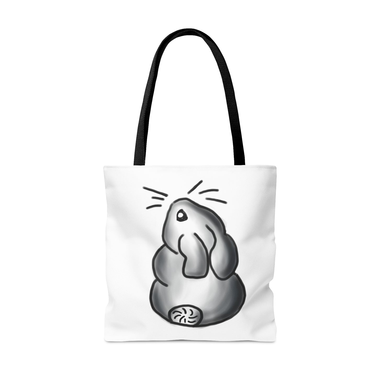 Black and grey bunny art Tote Bag