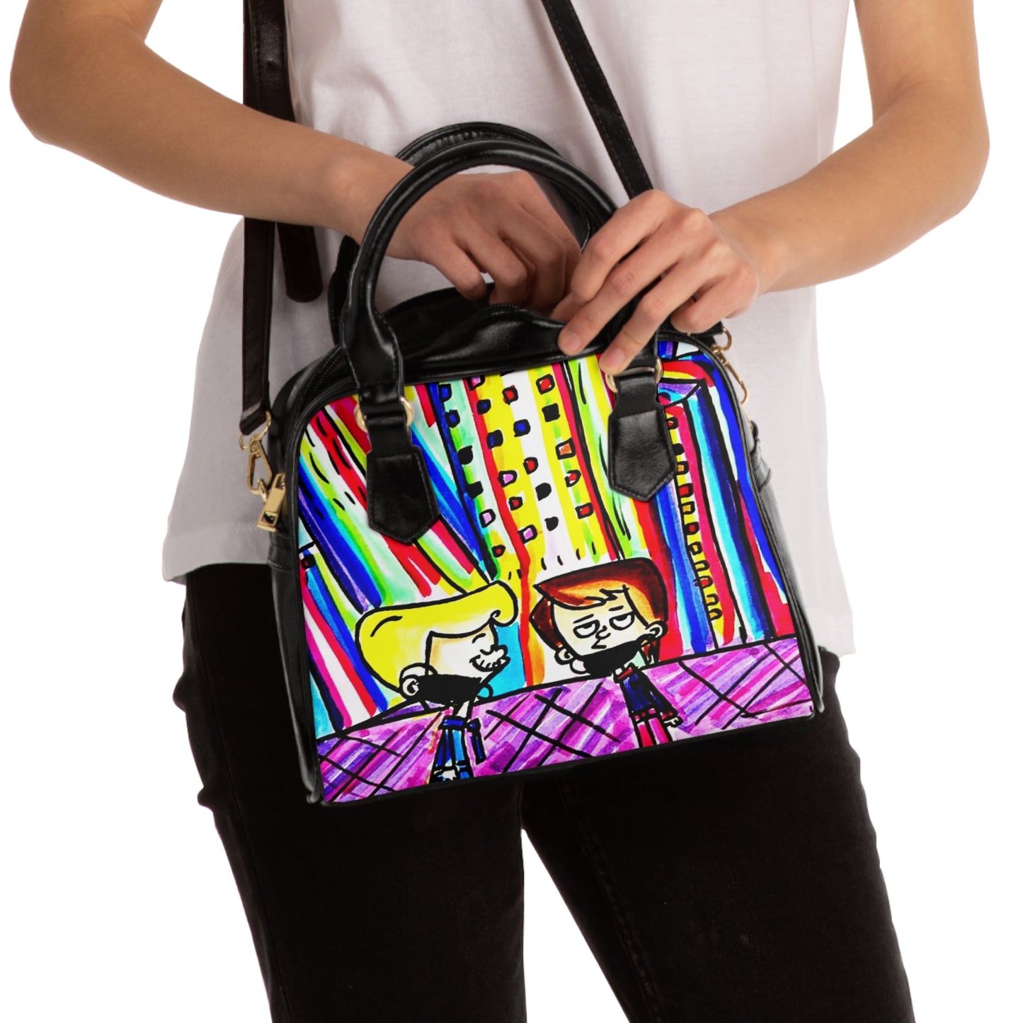 Colourful happiness Shoulder Handbag