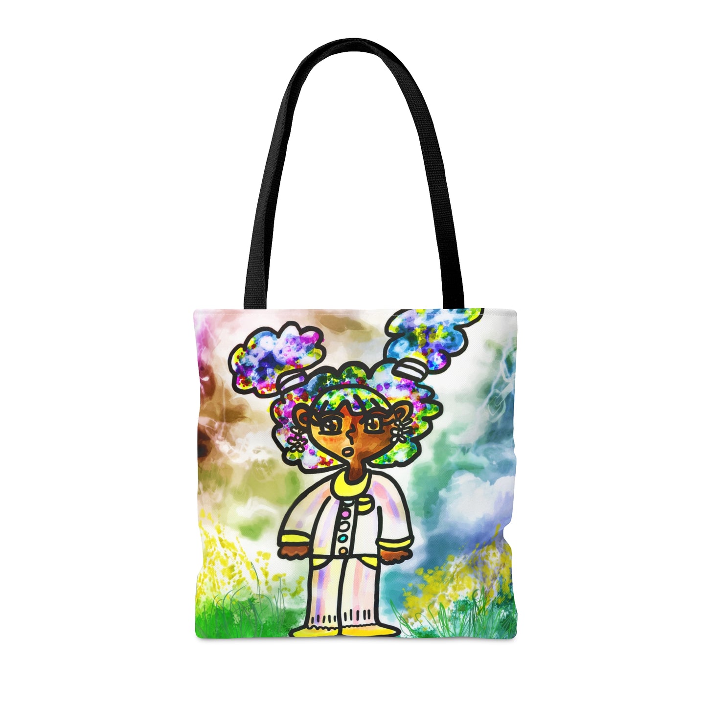 Cartoon PJ storm girl art Tote Bag