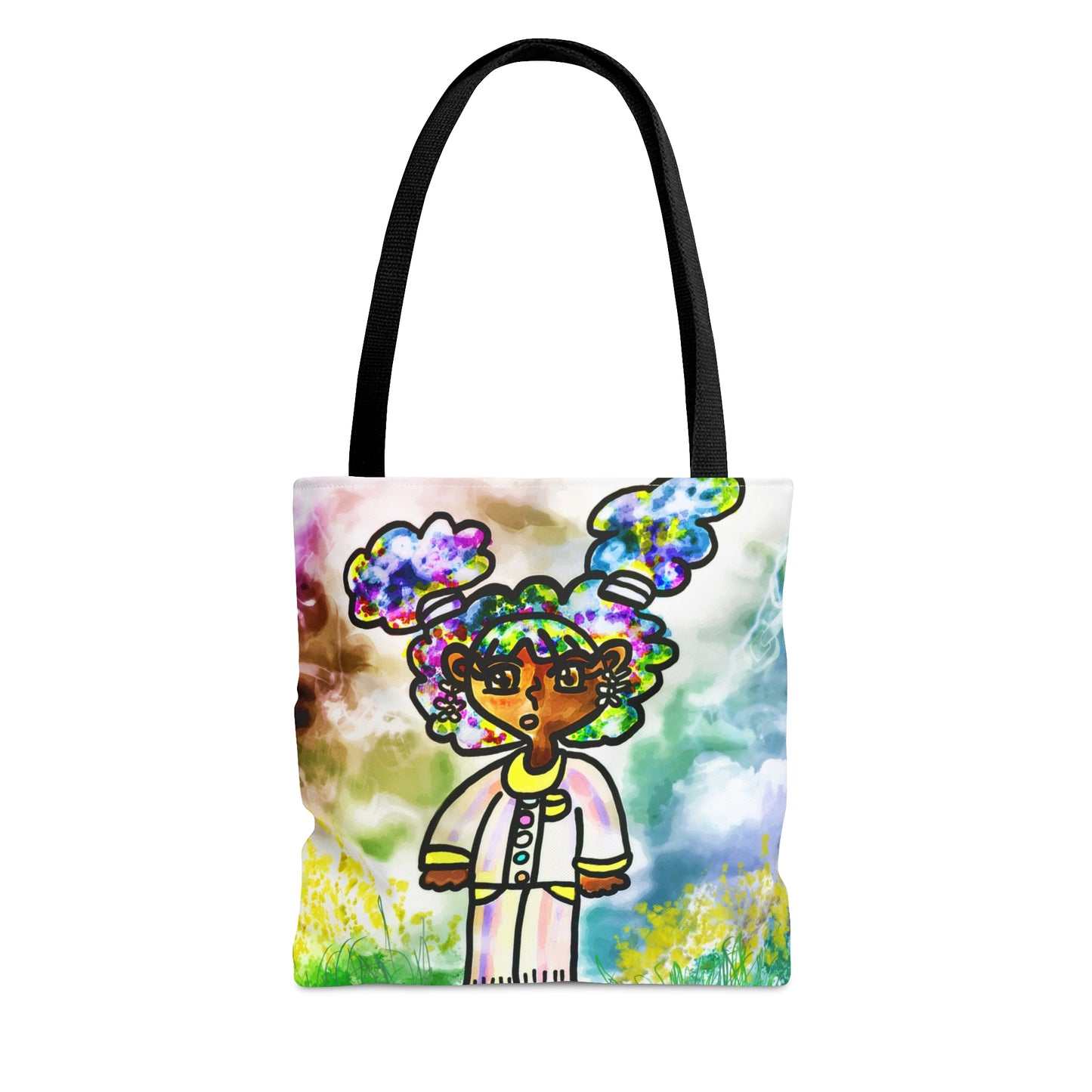 Cartoon PJ storm girl art Tote Bag