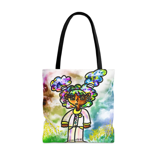 Cartoon PJ storm girl art Tote Bag