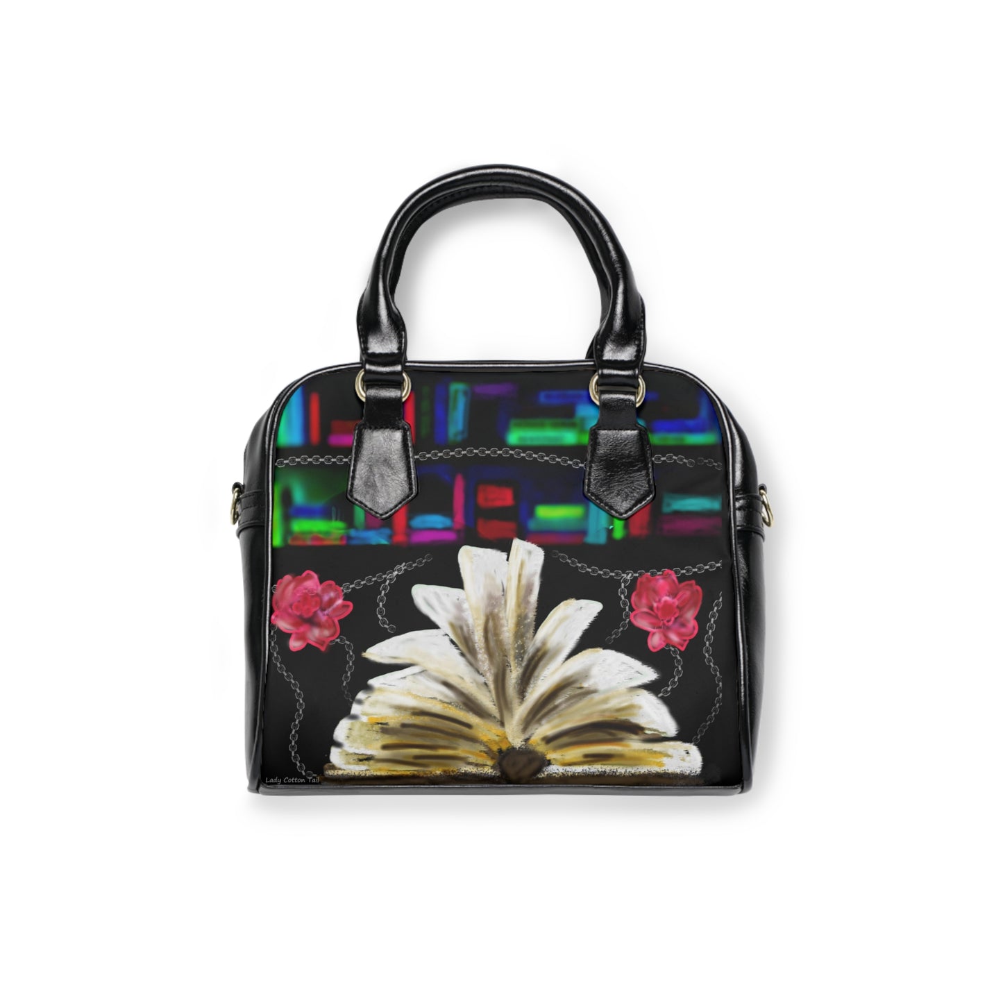 whimsical library Shoulder Handbag