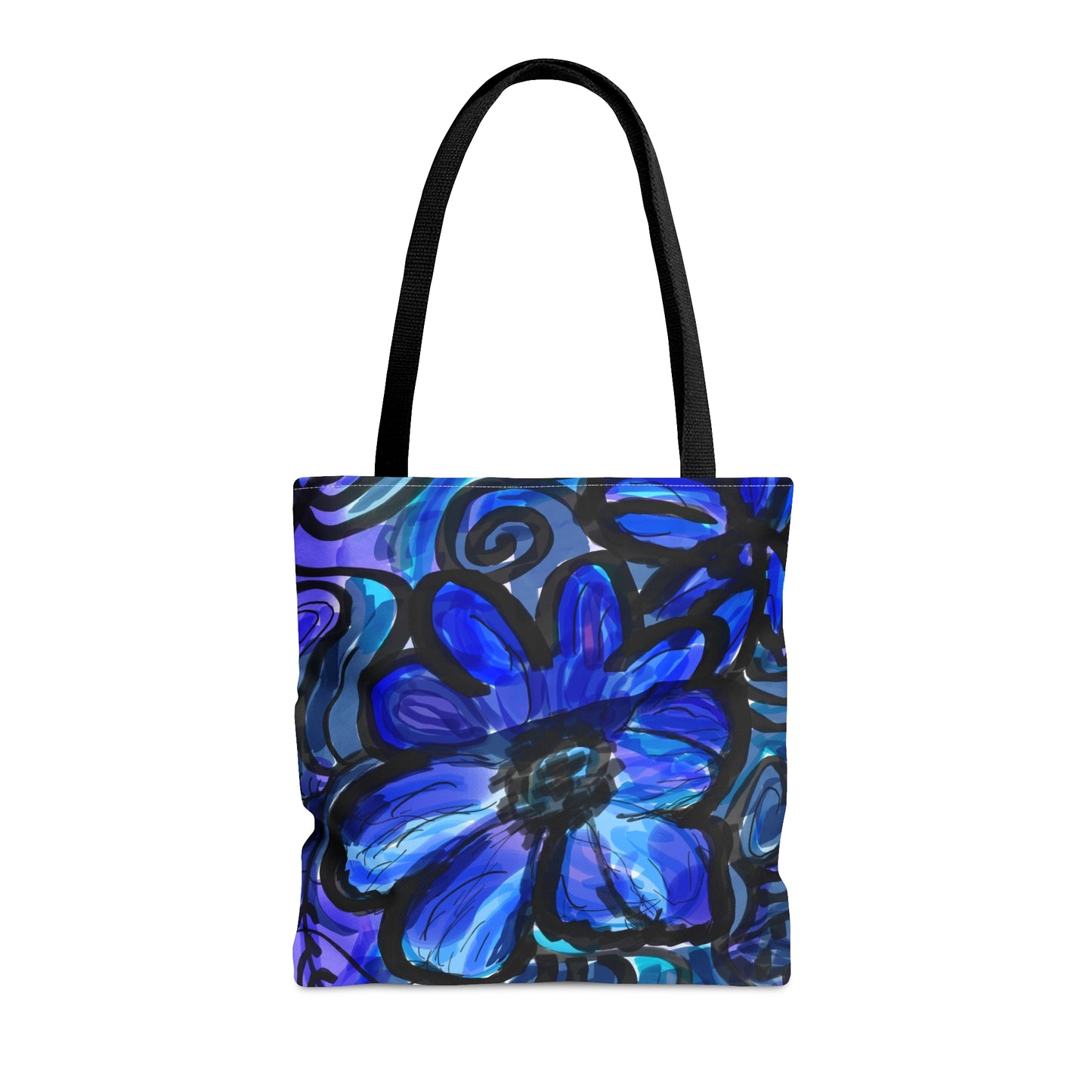 Blue spiritual flower vibe art Tote Bag