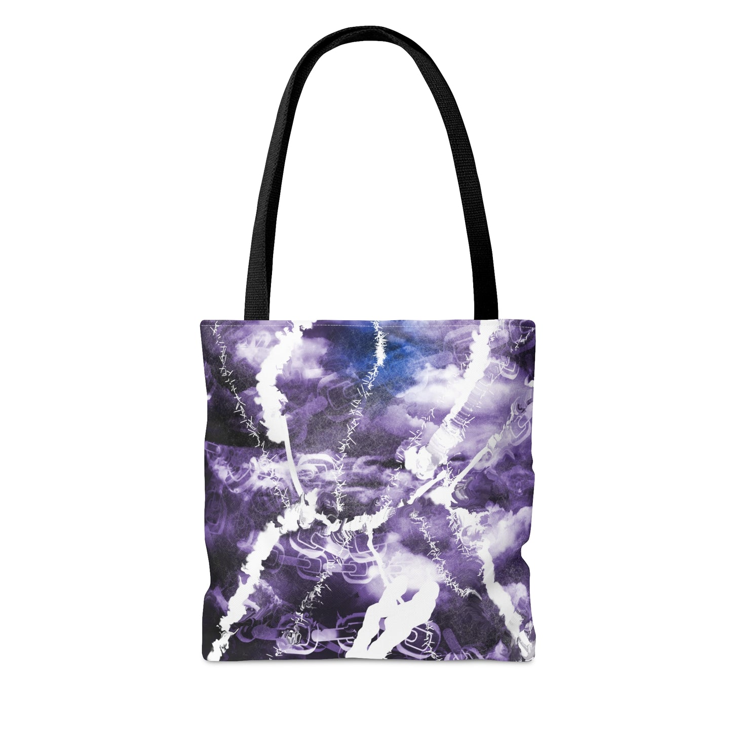 monochromatic storm abstract art Tote Bag