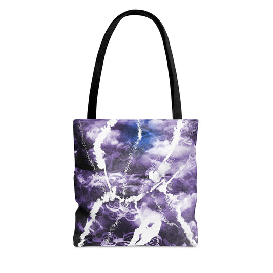 monochromatic storm abstract art Tote Bag