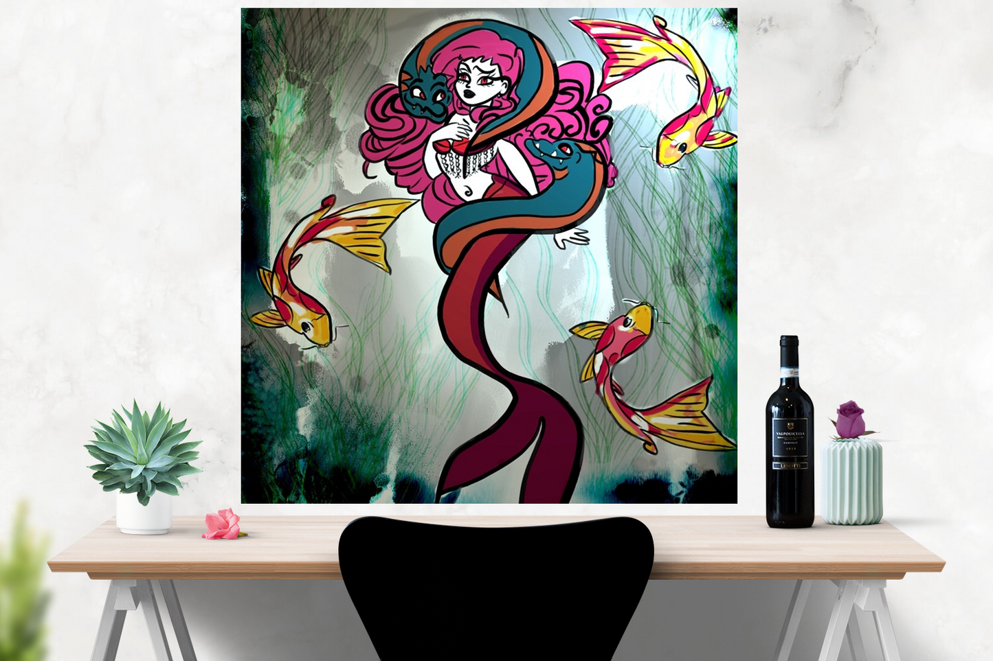 Dark waters Mermaid print