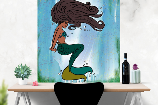 Flowy Mermaid print