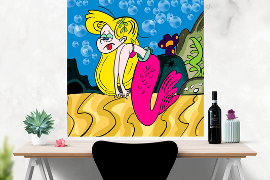 Burn out blonde Mermaid print