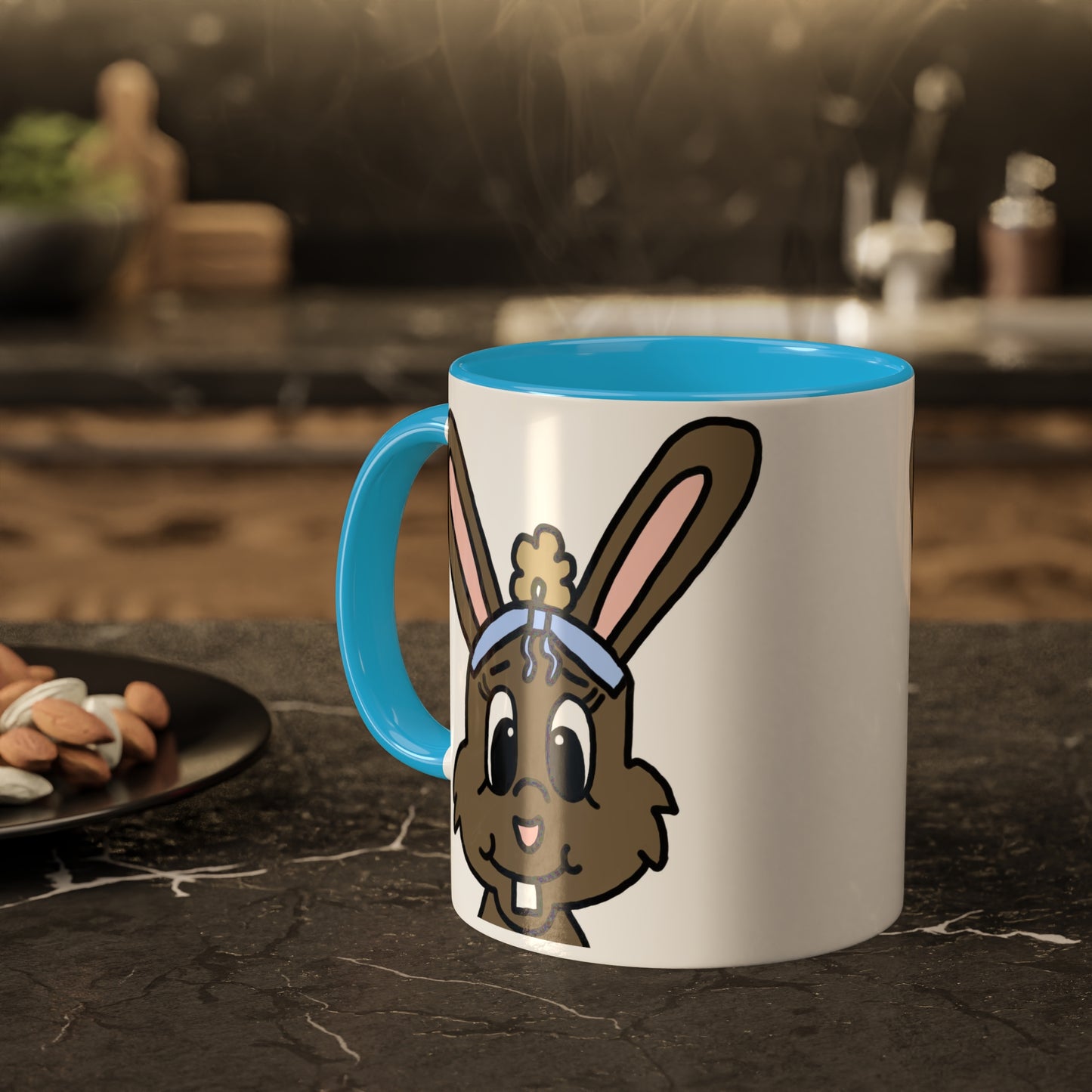 Cartoon brown bunny art Mugs, 11oz