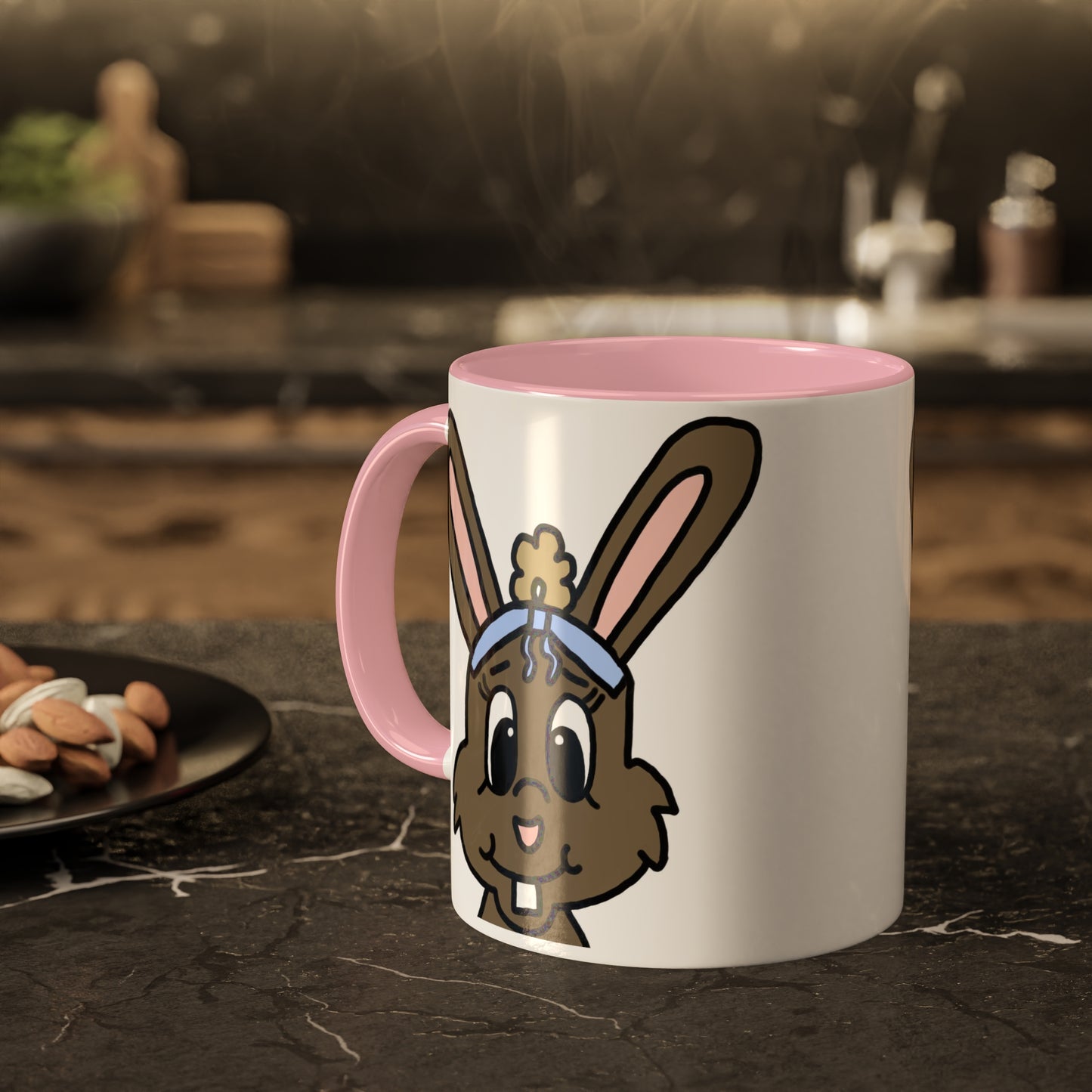 Cartoon brown bunny art Mugs, 11oz