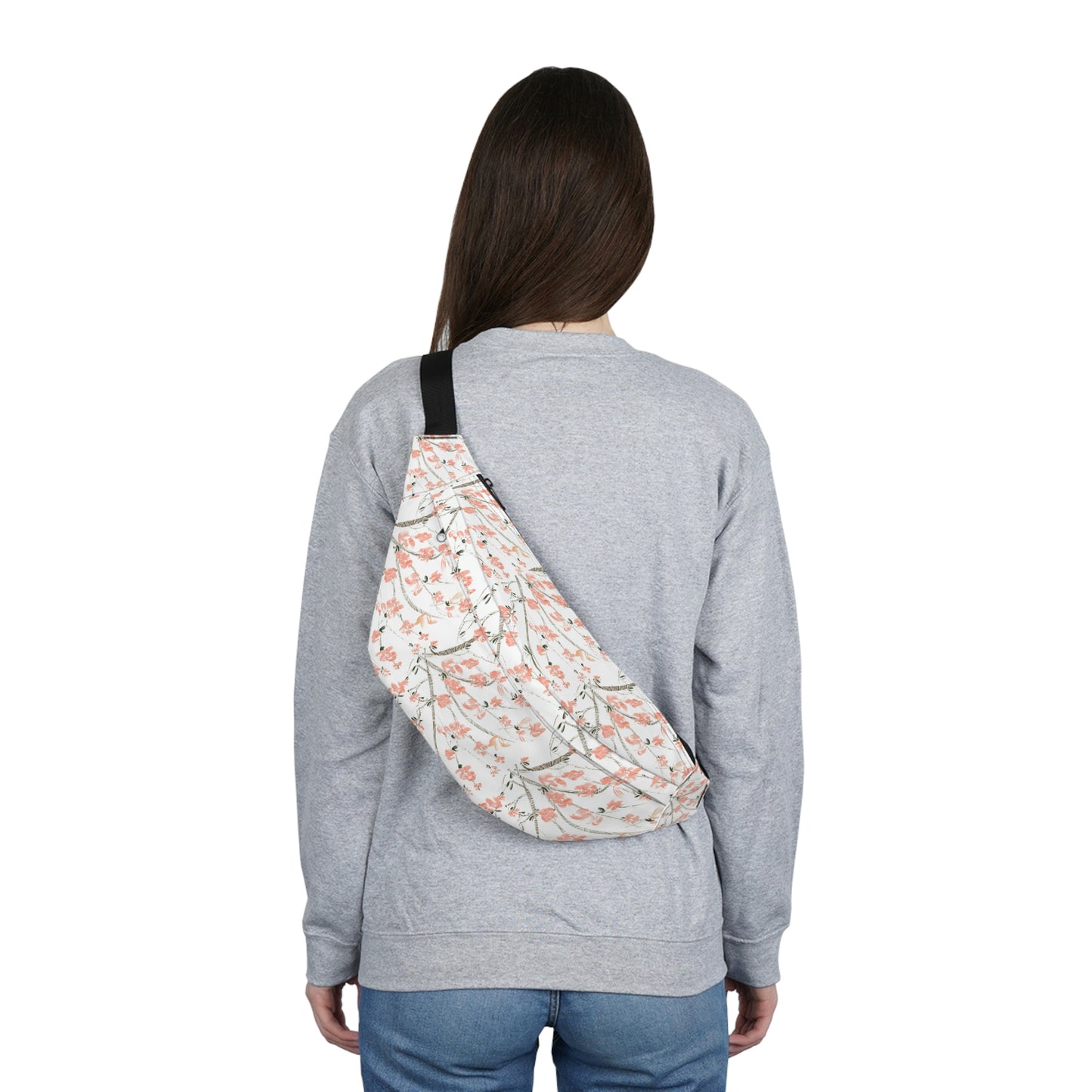 Cherry blossom art large fanny pack