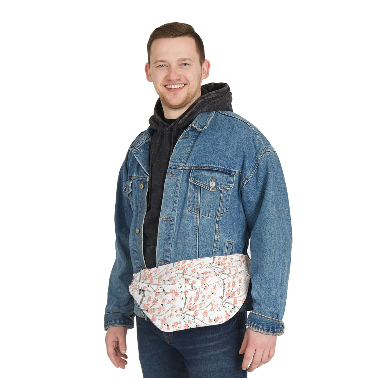 Cherry blossom art large fanny pack