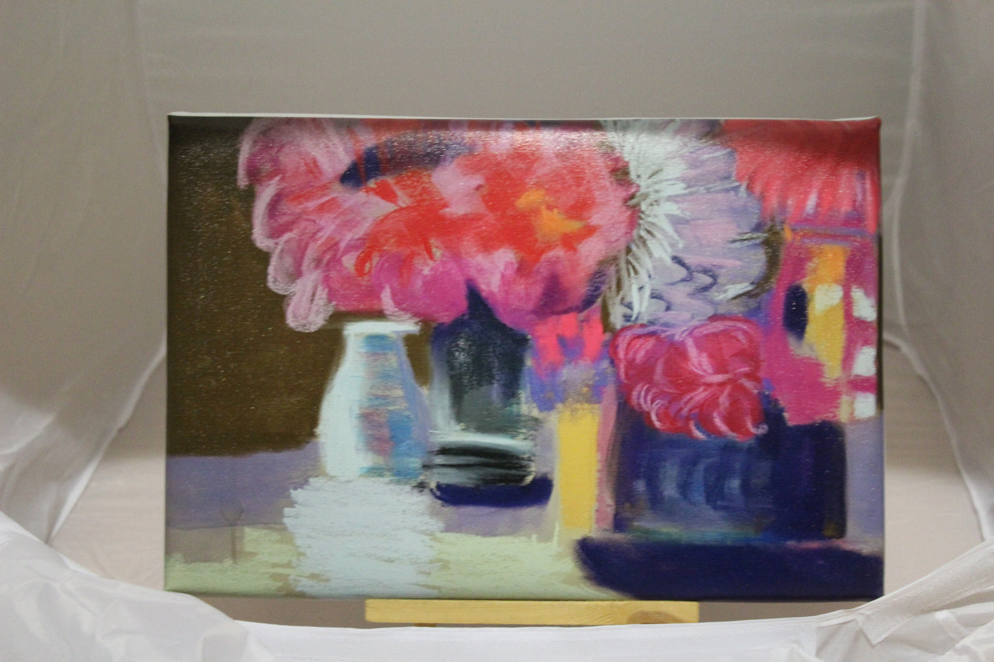 impressionistic flower still life canvas print 11x15
